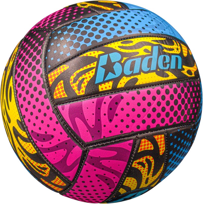 Baden | Fun Design | Official Size & Weight Indoor & Outdoor Volleyball | Bright & Beachy! Soft Touch Synthetic Leather, Durable Stitching |All Ages & Skill Levels - Image 5